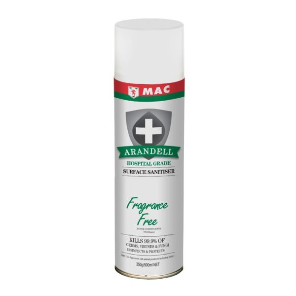 MAC Arandell Surface Sanitiser Fragrance Free 500ml 1 MAC Arandell Hospital Grade Surface Sanitiser (Fragrance Free)