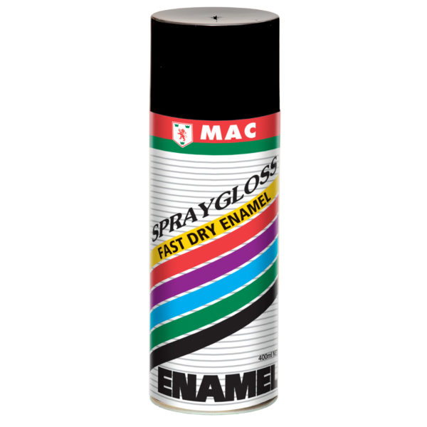 SprayGloss Matt Black 400ml MAC SprayGloss Enamel Paint
